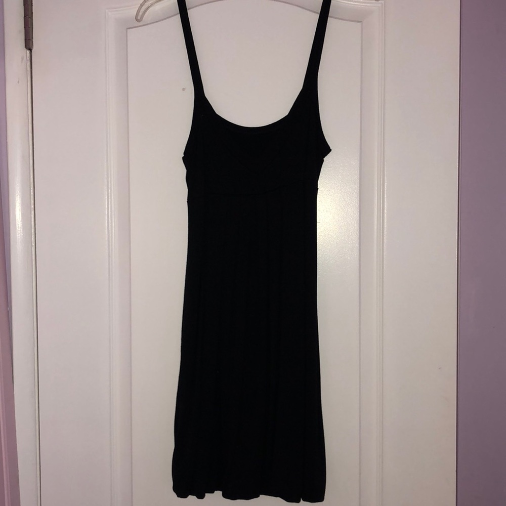 Tulip tank dress in black